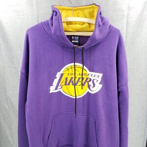 Los Angeles Lakers Ultra Game Purple NBA L/G Hoodie NWT Yellow Inside Hood